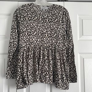 Babydoll cheetah long sleeve